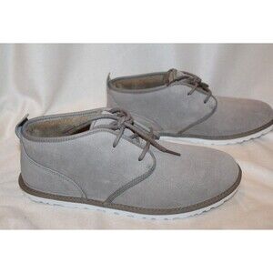 NIB UGG Maksim Chukka Suede Shearling Boots Brindle Gray 10 12
